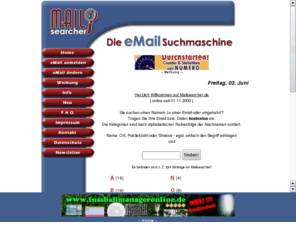 mailsearcher.de: Mailsearcher | Die eMail Suchmaschine
Mailsearcher | Die eMail Suchmaschine,Jochen Badke