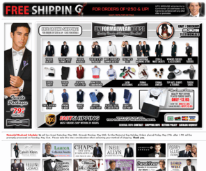 uniformsforlessonline.com: Tuxedos, formalwear and uniforms at discount prices by Uniformalwearhouse
The ultimate tuxedo and uniform site. Featuring a vast selection of
quality tuxedos, formalwear and uniforms at incredibly low wholesale prices