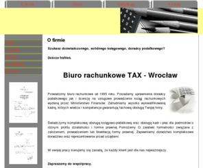 biuro-tax.com.pl: Biuro rachunkowe Wrocław, TAX, księgowość, księgi handlowe
Biuro Rachunkowe Wrocław - TAX Lucyna Kot, ksiegi rachunkowe, rozliczenia, księgowość