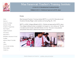 mstti.org: Maa Saraswati Teacher Training Institute
Maa Saraswati Teacher's Training Institute