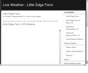 littleedgefarm.com: Little Edge Farm - Stanardsville, VA
Live Stanardsville, Virginia Weather Live NOAA Weather Radio Covesville, VA Central greene County, va