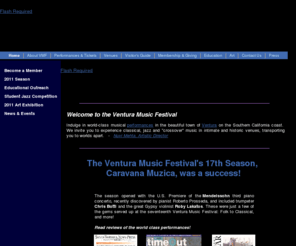 venturamusicfestival.org: ventura music festival
Ventura Music Festival presents music programs of international caliber in historic and architecturally unique settings around the city.
