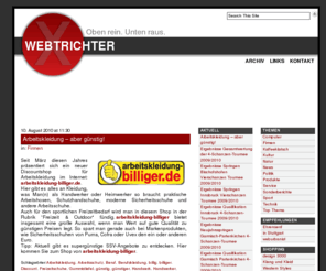 webtrichter.de: WEBTRICHTER | Oben rein. Unten raus.
Zeuch aus dem Web...