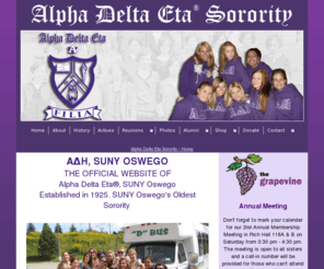 alphadeltaetaalumniassociation.com: ADHAA - Alpha Delta Eta Sorority - Home
Official website of Alpha Delta Eta Sorority and Alumni Association at SUNY Oswego