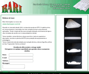 moldurasdeisopor.com: Bari Isopor - (11)4441-0781
Bari Isopor - Molduras de Isopor, Laje de Isopor, Laje de EPS, Caixas termicas, forros, caixas em isopor