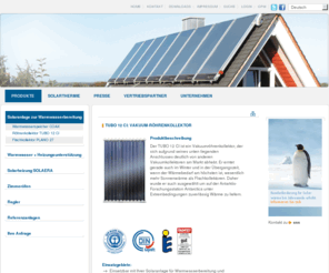 roehrenkollektor.info: Consolar: Röhrenkollektor TUBO 12 CI
Consolar - zählt zu den Technologieführern im Bereich hocheffiziente Solarwärme-Anlagen für Ein- und Zweifamilienhäuser.