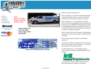 keizercomputerannex.com: Keizer Computer, Inc.
Keizer Computer is a full service computer technology company providing computer related services to business customers of any size.