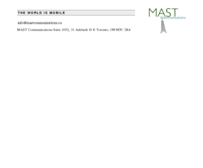 mastcommunications.com: MAST Communications - The World is Mobile
The World is Mobile!