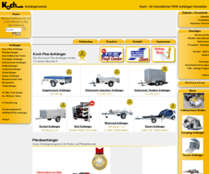 kochanhaengerwerke.de: Die Anhänger Homepage -  PKW Anhänger - Koch-Anhängerwerke
über 700 Anhänger auf 40.000m². Viele Sonderangebote und Gebrauchte.