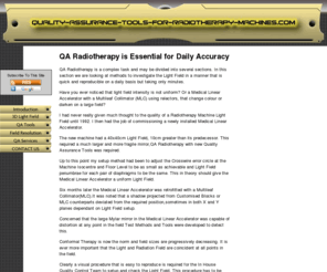 quality-assurance-tools-for-radiotherapy-machines.com: QA Radiotherapy
QA Radiotherapy via the use of customised Tools for improved efficiency on Radiotherapy Equipment 