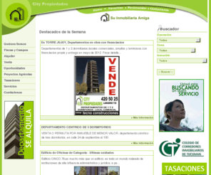 citypropiedades.com.ar: Inmobiliarias Tucumán - Inmobiliaria City Propiedades - Alquiler- Departamentos - Campos - Casas - Countries - Country
Citypropiedades.com.ar City propiedades, compra, venta, alquiler, permuta de propiedades en Tucumán, Argentina