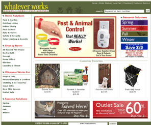 whateverworks.com: Pest Control, Household Gadgets, Outdoor Solutions, Home & Garden Problem Solutions | Whatever Works
 - Pest Control, Household Gadgets, Outdoor Solutions, Home & Garden Problem Solutions | Whatever Works