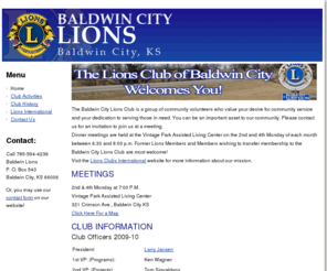 baldwinlions.org: Baldwin City Lions - Baldwin City, KS - BaldwinLions.org
Baldwin City Kansas Lions Club