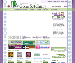 gonestitching.net: Gone Stitching - Home Page
Gone Stitching is a full service needlework store specializing in handpainted needlepoint, knitting and cross stitch for all levels of experience. 