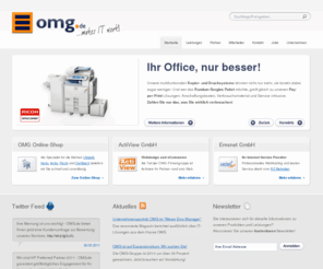 omg.de: OMG - Internet, IT-Produkte und Full-Service aus einer Hand
PC-Systeme, Server, Netzwerk, Telefonie, eMail oder Internetzugang: OMG bietet Ihrem Unternehmen immer einen hochkompetenten Service. Die ganze IT aus einer Hand!