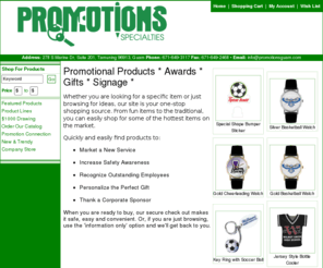 promoguam.com: Promotions Specialties
Promotional products, advertising specialties and business gifts. Shop our mall of products that can be imprinted with your company name & logo! Enter to win our drawing!