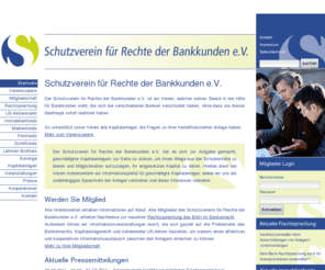 schutzverein.org: Startseite | Schutzverein für Rechte der Bankkunden e.V.
