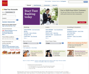 thehomeloanexperts.net: Wells Fargo Home Page
Start here to bank and pay bills online. Wells Fargo provides personal banking, investing services, small business, and commercial banking.