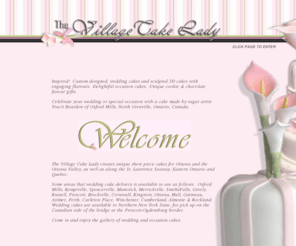 villagecake.net: Welcome to thevillagecakelady.ca
Custom designed wedding cakes by Tracii Reardon of Oxford Mills, Ontario, Canada. Serving the Ottawa, Hull, Brockville to Cornwall areas.