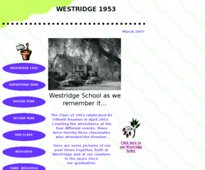 westridge1953.org: WESTRIDGE 1953
