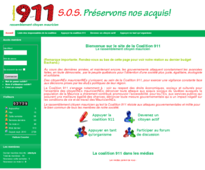 coalition911.com: Coalition 911
Coalition 911, rassemblement citoyen mauricien