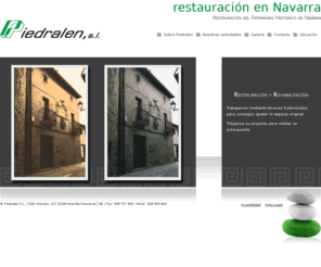 piedralen.com: Restauración y Rehabilitación en Navarra | Piedralen
Piedralen. Especialista en restauración del patrimonio histórico de Navarra, centrando su actividad en la conservación y preservación 