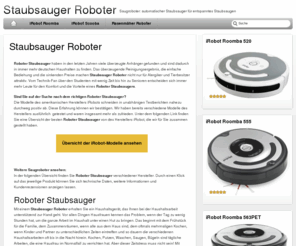 roboter-staubsauger.eu: Staubsauger Roboter: Saugroboter automatischer Roboter Staubsauger
Übersicht empfehlenswerter Staubsauger Roboter inkl. Hinweis zu Funktion, Handhabung und Bewertungen von Käufern.