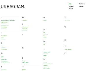 urbagram.net: URBAGRAM
Urban theory/models/data/artefacts/analysis/complexity