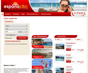 espanaclic.com: Vacances Espagne, hotel et location vacances en appartement et villa
Espanaclic.com, specialiste des vacances en Espagne vous propose la rÃ©servation d' hotel en Espagne ainsi que la location de vacances que ce soit en residence, en villa ou au camping