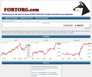 fortorg.com: Любительская торговля на рынке FOREX. Профессионалам вход запрещён!
Торговля на рынке FOREX. Только для любителей EUR/USD.