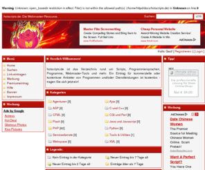 hotscripts.de: hotscripts.de - Die Resource für den Webmaster: Home
hotscripts.de ist ein Internet-Verzeichnis für Programmierer und Webmaster, hier finden Sie Programme, Quellcode, Scripts und mehr.