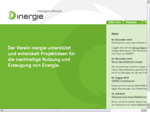 inergie.ch: inergie, intelligent effizient: Home
Der Verein inergie unterstützt und entwickelt Projektideen für die nachhaltige Nutzung und Erzeugung von Energie.