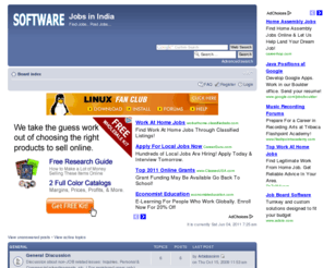 softwarejobsinindia.com: Jobs in India • Index page
Find Jobs in India.. Post Jobs In india.. The India's FREE Jobs Community... BANGLORE, CHENNI,HYDERABAD,BANGLORE,DELHI,MUMBAI,KOLKATA FREE No Fee.. No Registration required...