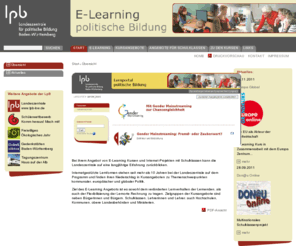 elearning-politik.de: E-Learning Portal der LpB
Elearning-Politik - Elaerning-Kurse der Landeszentrale für Politische Bildung Baden-Württemberg