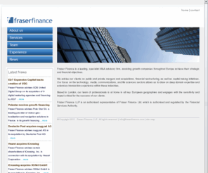 fraserfinance.com: FRASER FINANCE - Investment Banking
Fraser Finance is a leading, specialist investment banking firm focused exclusively on the growth sectors of the European economy.