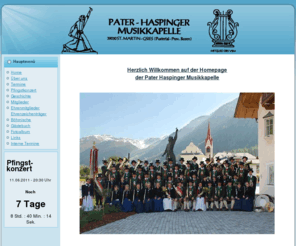 pater-haspinger-kapelle.net: Pater Haspinger Musikkapelle
Webseite der Pater Haspinger Musikkapelle