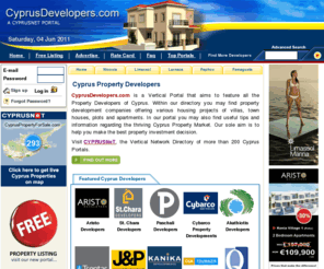 tours24.com: Cyprus Property Developers
Cyprus Property For Sale by Cyprus Developers. Use Cyprus Property Developers to find Villas, Houses, Apartments, flats, land, commercial property and offices to Buy or Rent