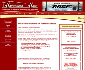 harmonika-haus.de: Harmonika-Haus Silberbach Harmonikas und Akkordeons
Harmonika-Haus - Ihr Exklusivhändler für Silberbach Harmonikas und Akkordeons, Castello Gitarren, Griffschriftnoten, Werbung und Grafik, Harmonikaunterricht und Harmonikaseminare, Tracht und Leder, Kaffee und Kaffeemaschinen und Expressovollautomaten