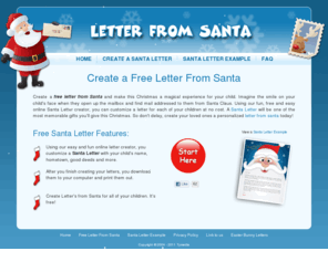 letterfromsanta.org: Letter From Santa - Create Free Printable Santa Letters
Create a free printable Letter from Santa Claus personalized for your child.