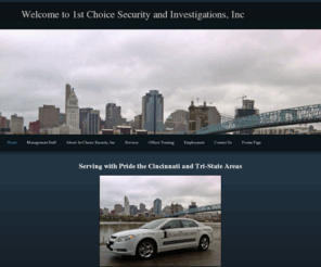 1stchoicesecurityservices.com:         Welcome to 1st Choice Security and Investigations, Inc - Home
1st Choice Security