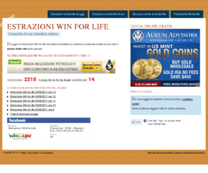 estrazioniwinforlife.net: WinForLife - Estrazioni WinForLife
Controlla subito i risultati dell'ultima estrazione! Che aspetti?