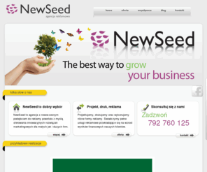 agencja-marketingowa.com: NewSeed - nowa jakość marketingu
Dzięki NewSeed wypromujesz swoją firmę. Projektujemy, drukujemy oraz wykonujemy różne formy reklamy.