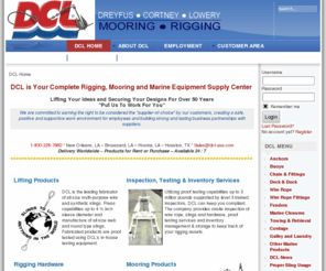 dcl-usa.com: Your Complete Rigging, Mooring and Marine Equipment Supply Center
DCL-USA maintains one of the largest inventories of domestic, imported, surplus, and used marine equipment available in the city of New Orleans and the entire U.S. Gulf of Mexico area.