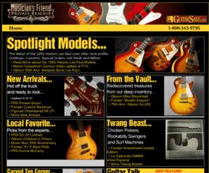 guitarsale.com: Guitar Sale
Find high-end, beutiful guitars, bass guitars, amps, effects and high quality guitar accessories at GuitarSale.com