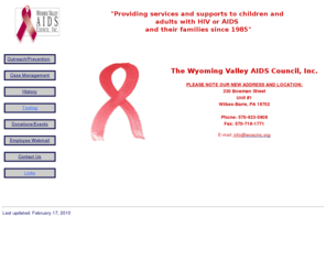 wvacinc.org: The Wyoming Valley AIDS Council
Index Page