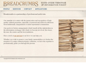 breadcrumbs-infobrokers.com: Breadcrumbs - Your guide through the information forest
Breadcrumbs - a partnership of professional archivists