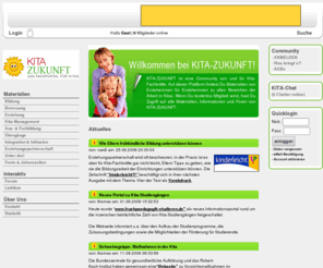 kita-zukunft.de: Materialien, Infomationen, Duskissionen für Erzieherinnen und Erzieher rund um die Kita.
KITA-ZUKUNFT beinhaltet ein Komplettangebot rund die Kita. Arbeitsmaterialien, Arbeitsblätter, Malvorlagen und viele Ideen rund um die Kita von und für Erzieherinnen