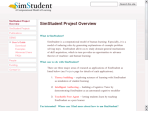 simstudent.org: The SimStudent Project at CMU
SimStudent technology provides us research opportunities for education studies