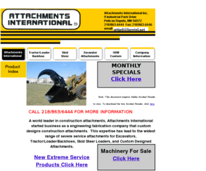 attachmentsintl.com: Attachments International has many in stock items for hurricane victims, dealers