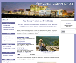 new-jersey-leisure-guide.com: new-jersey-leisure-guide.com: New Jersey Tourism and Travel guide for vacations, Day Trips, Events, and Restaurant Dining
New Jersey tourism and travel information for events, attractions, restaurant reviews, hotels, beaches, and more.